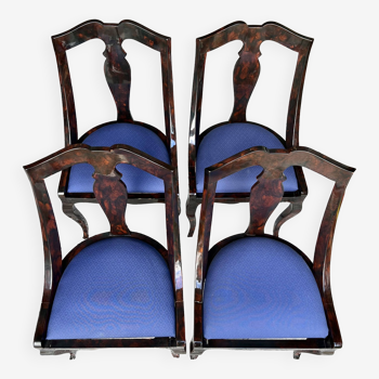 Set of 4 eric maville gondola chairs 1980