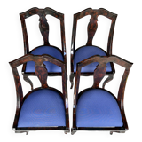 Set of 4 Eric Maville gondola chairs 1980