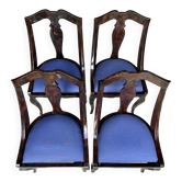 Lot de 4 chaises gondole eric maville 1980