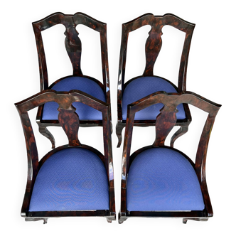 Set of 4 eric maville gondola chairs 1980