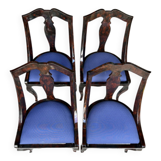 Lot de 4 chaises gondole eric maville 1980