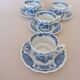 4 Ridgway (Staffordshire) blue "Windsor" English cups