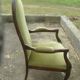 Fauteuil voltaire tissus velours et bois massf