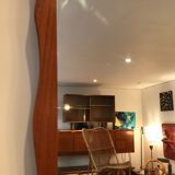 Rectangular mirror in the years 60-130 x 41 cm teak