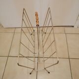 Vintage magazine holder in gold metal