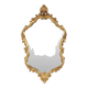 Miroir classique à crête dorée, style baroque français, 74 cm