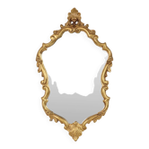 Classic Gold Crested Mirror, French Baroque Style, 74 cm