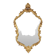 Miroir classique à crête dorée, style baroque français, 74 cm