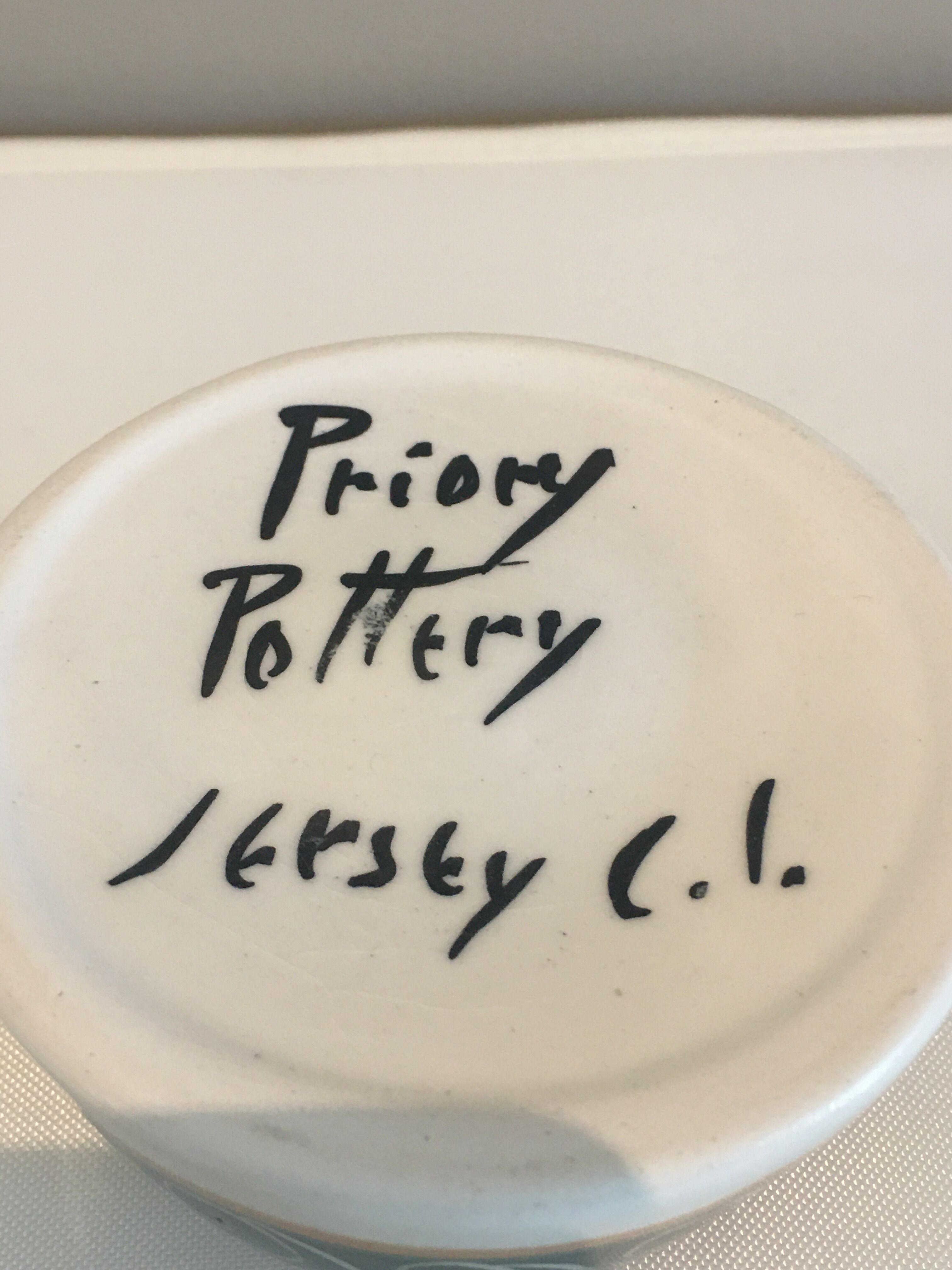 “Priory Pottery Jersey” Flower Vase