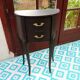Table de chevet patine noire