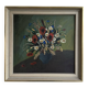 Vintage Original Framed Oil on Wooden Background Artwort