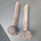 Pair of cast iron andirons