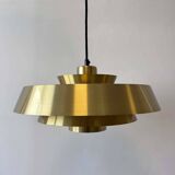 Lampe à suspension vintage en laiton