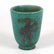 Vase Wilhelm Kage 'argenta' pour Gustavsberg Suède 1950