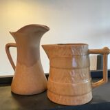 Vintage stoneware jug duo