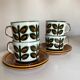 Set of 4 cups of rambouillet 1960 lunches from Boch Belgium