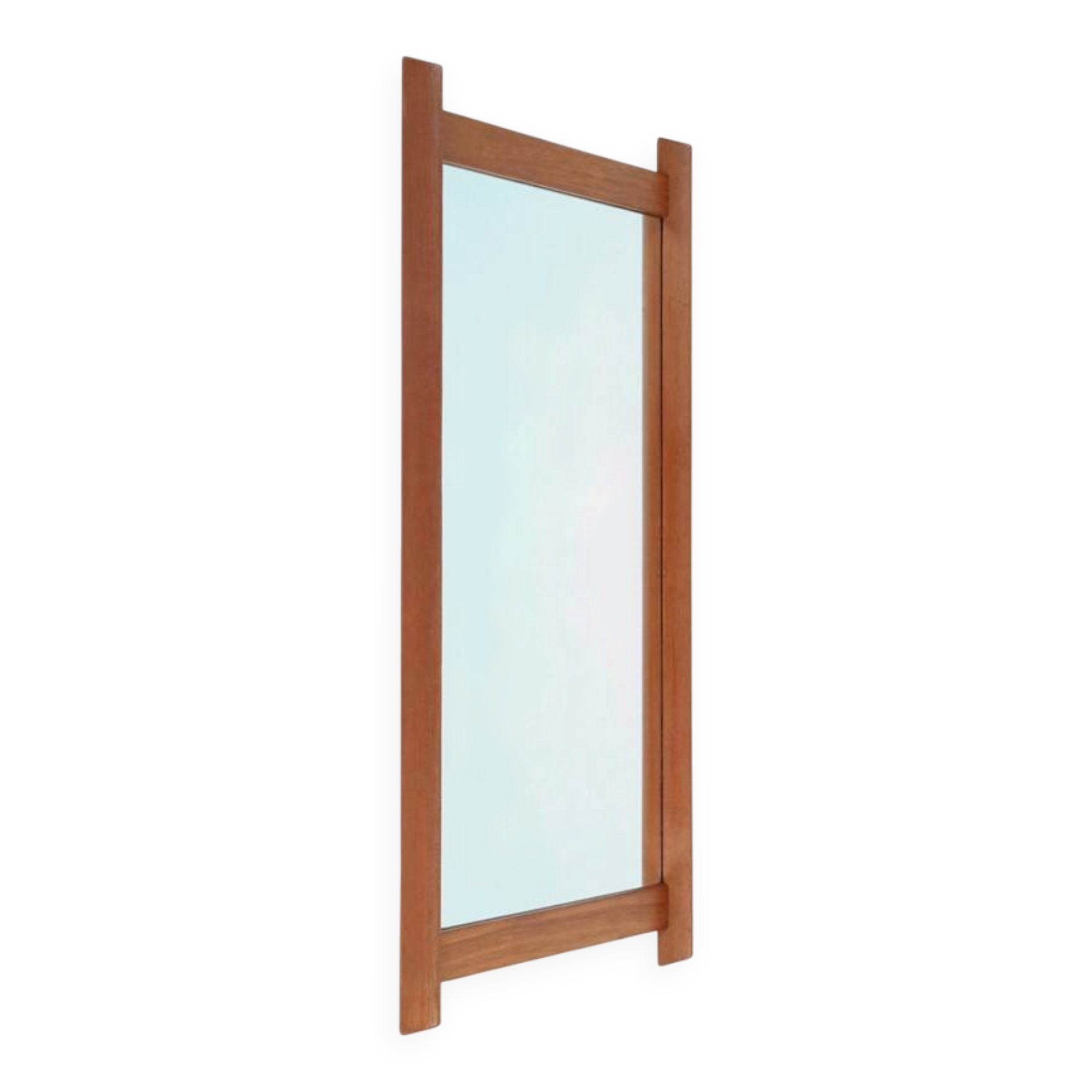 Mid-century teak mirror / Danish modern design / 1960s