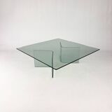 Table Basse Postmoderne en Verre, 1980s