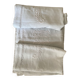 Drap ancien en fil de coton monogramme et brodé .