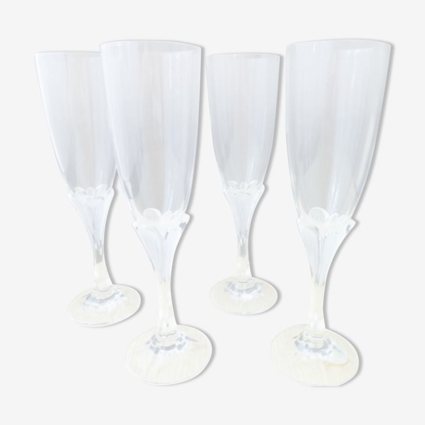 Set de 4 flutes à champagne en Cristal d'Arques modèle Granville | Selency