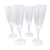 Set de 4 flutes à champagne en Cristal d'Arques modèle Granville