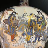 Delft, important 19th century glazed earthenware vase with cut sides