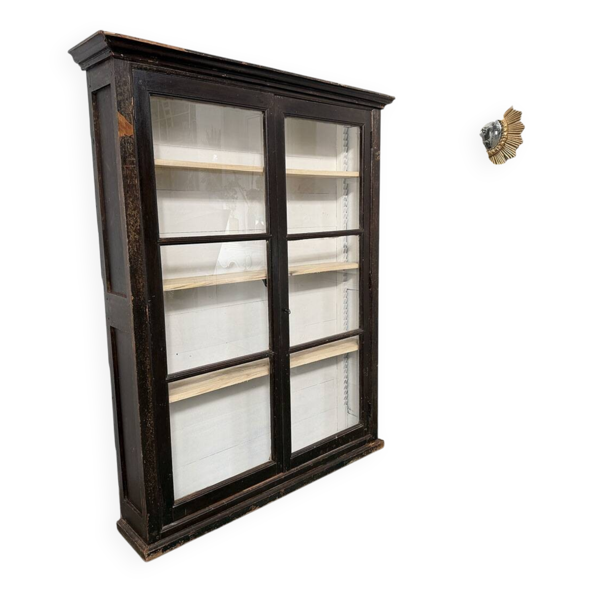 19th-century pine library