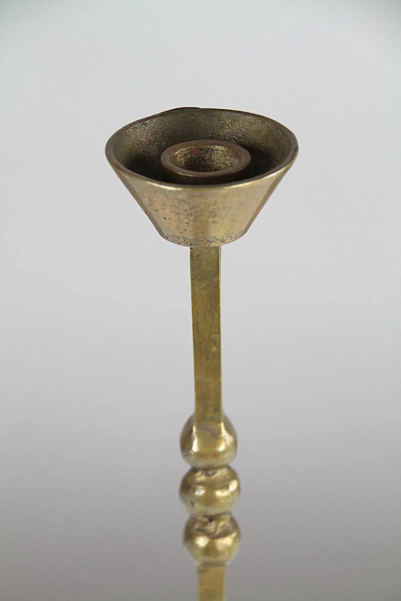 Brass Candlestick — Art Deco / Modernist Style, Belgium, circa 1920s–1940s