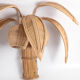 Pair of coconut / palm sconces in natural rattan