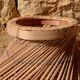 Large rattan pendant light, handmade, 55x40cm