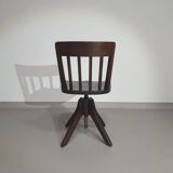 American office chair. Adjustable height 45 / 56 cm. Marked Rüegg Naegeli (Swiss)