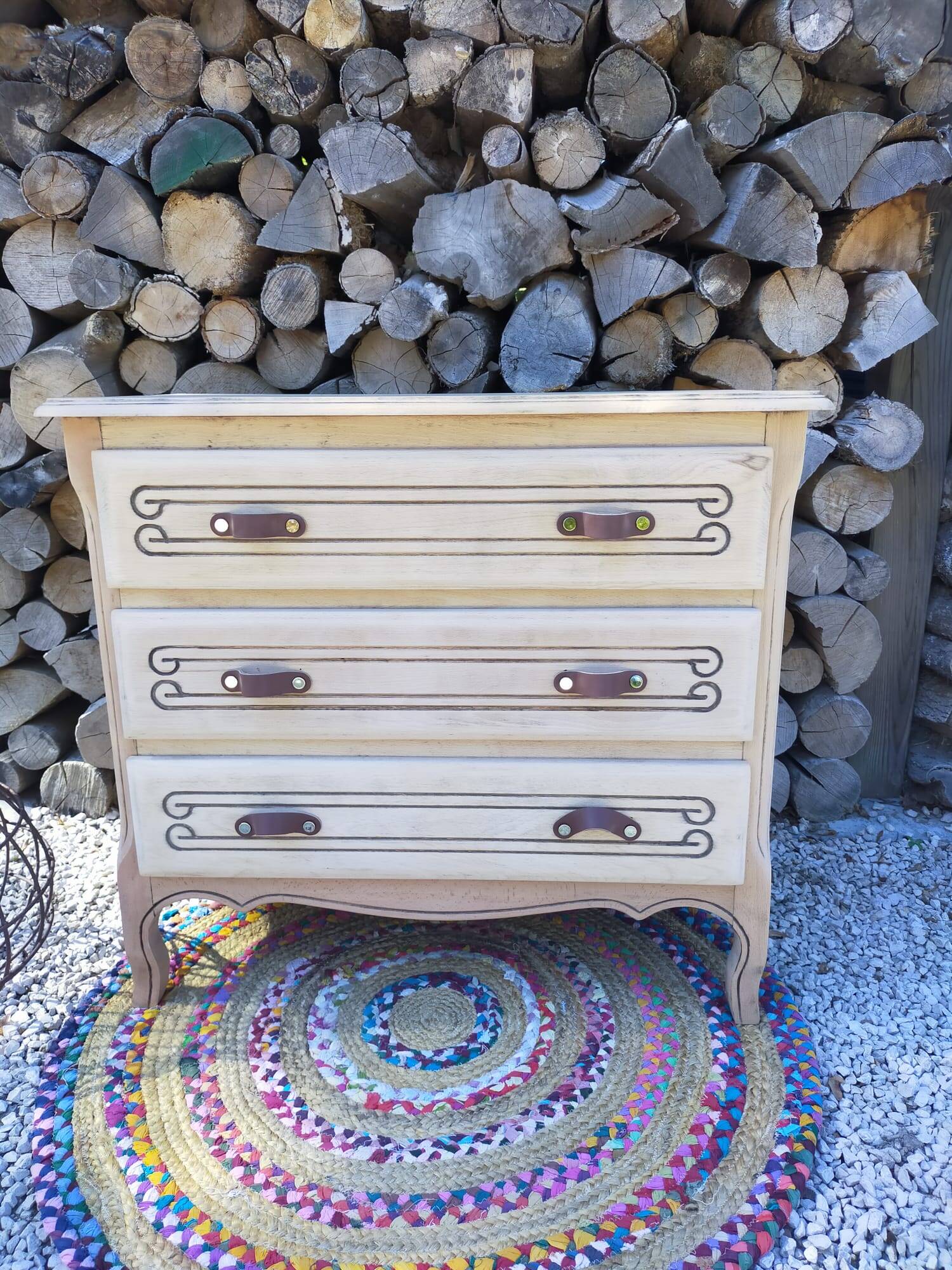 renovated wooden chest of drawers
