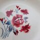 6 vintage Digoin Sarreguemines soup plates, Nina Rosa model