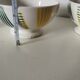 set of three small white, green and yellow bowls and Sarreguemines