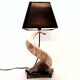 Brutalist spiral lamp from the 1960s, a curiosity object made of horn.
