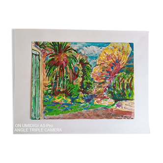 Pierre Lacroux (1909-1993) Gouache - 24 x 32 cm -landscape - September 78