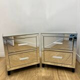 Tables de chevet miroir x2 AMPM