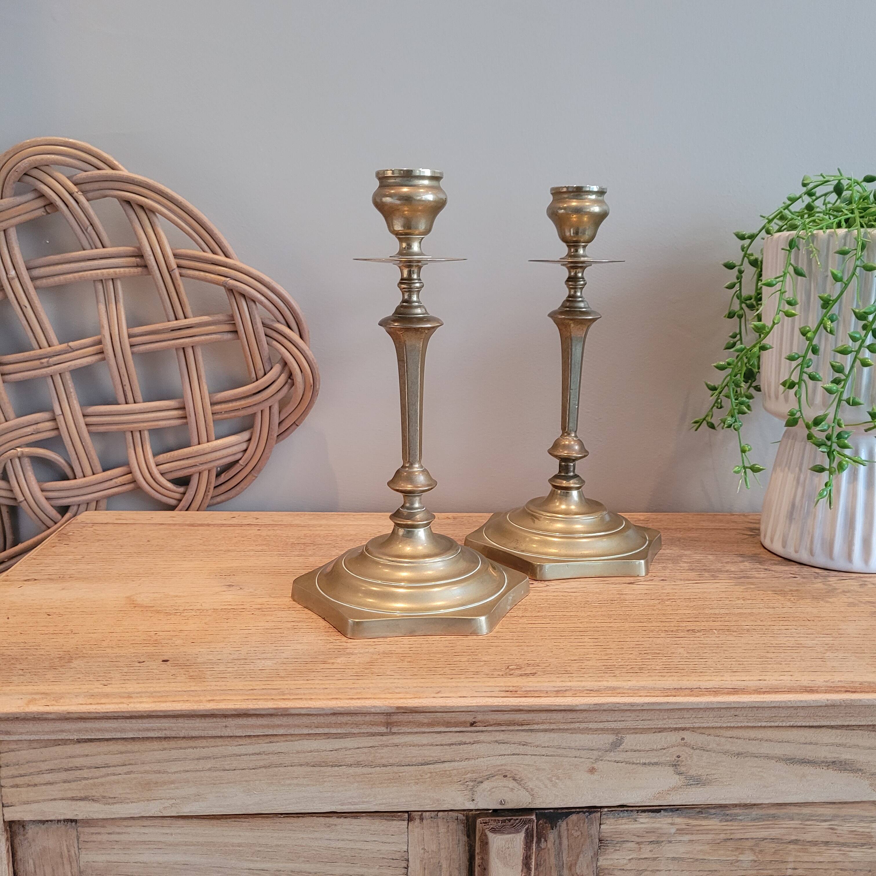 La Redoute x Selency pair of brass candle holders 09