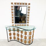 Console and mirror by Mario Giani, 1970s