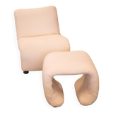 Armchair Étienne Fermigier and its ottoman