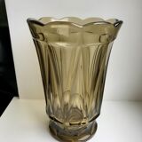 Smoked glass vase 70s