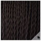 Lampe bois trompe l’œil, câble tissu, abat-jour