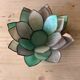 Mother-of-pearl flower candle holder