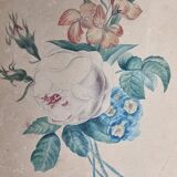 Original framed drawing from the beginning of the 19th century inspired by the work of Pierre-Joseph Redouté