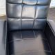 Black faux leather armchair from the 1960s