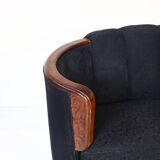 1930s Art Deco Curved Banana Sofa