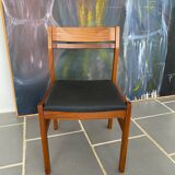 Set 4 Scandinavian teak chairs vintage 60s