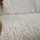 Set of 3-seater sofa + sled chair, 60/70's in oak