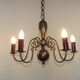 Five-light Flemish chandelier in silver-plated metal 5181