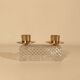 Vintage antique candle holder in molded and gilded glass